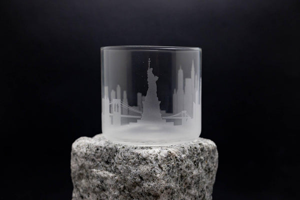 New York City Skyline Spanish Style Glass