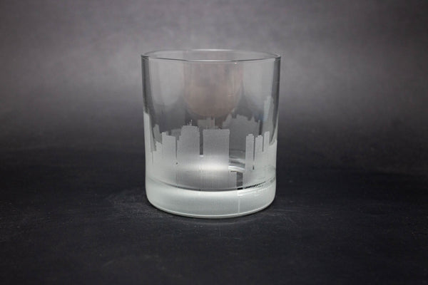 Winnipeg, Canada Skyline Rocks Glass Barware - Urban and Etched