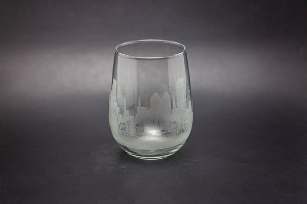 Istanbul Skyline Wine Glass Barware - Urban and Etched