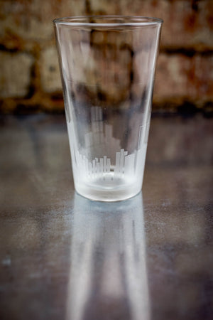 Atlanta Skyline Pint Glass Barware - Urban and Etched
