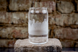 Vancouver Skyline Glass Can Coffee Cup - Urban and Etched