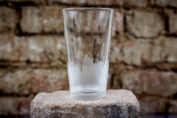 New Haven Skyline Pint Glass Barware - Urban and Etched