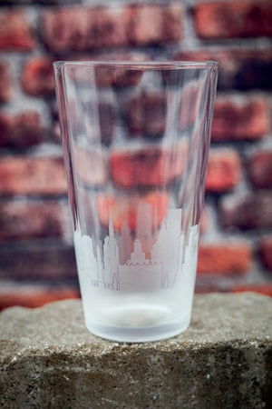 Istanbul Skyline Pint  Glass Barware - Urban and Etched