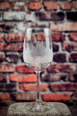 Istanbul Skyline Wine Glass Barware - Urban and Etched