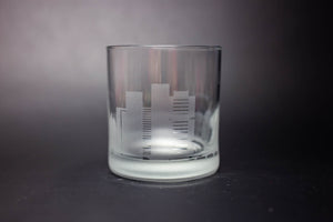 Bordeaux Skyline Rocks Glass Barware - Urban and Etched