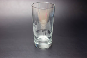 Paris Skyline Etched Tom Collins Highball Cocktail Glass - Urban and Etched