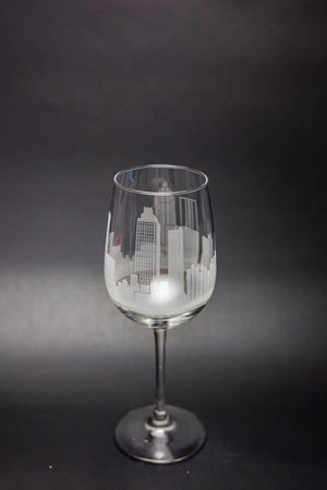 Atlanta Skyline Wine Glass Barware - Urban and Etched