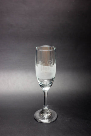 Las Vegas Skyline Champagne Flute  Barware - Urban and Etched