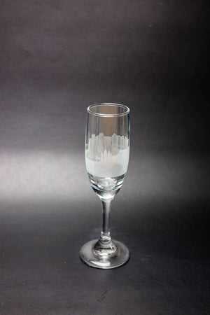 Las Vegas Skyline Champagne Flute  Barware - Urban and Etched