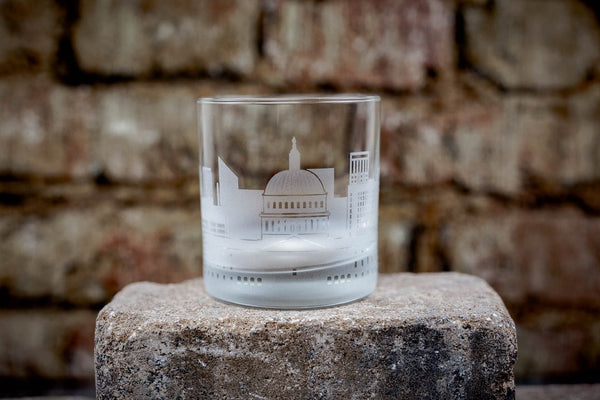 Boise Skyline Rocks Glass Barware - Urban and Etched