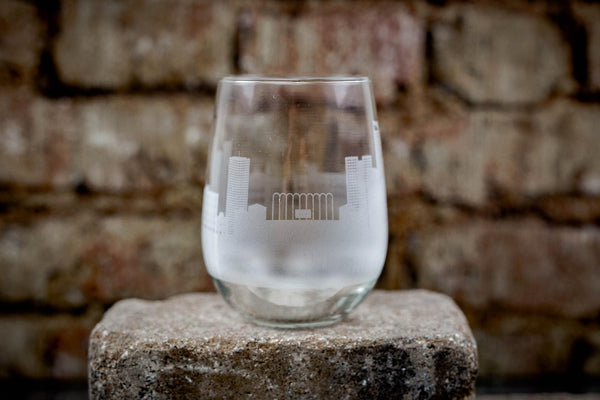 Monaco Skyline Wine Glass Barware - Urban and Etched