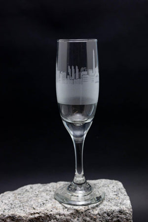 Buenos Aires, Argentina, Skyline Champagne Flute Barware