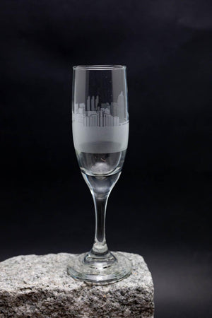 Buenos Aires, Argentina, Skyline Champagne Flute Barware