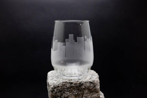 Jersey City New Jersey Skyline Wine Glass Barware