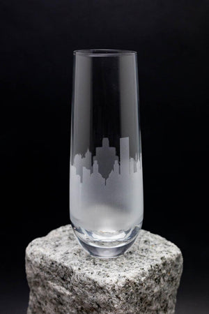 Albany, New York Skyline Stemless Champagne Flute Barware