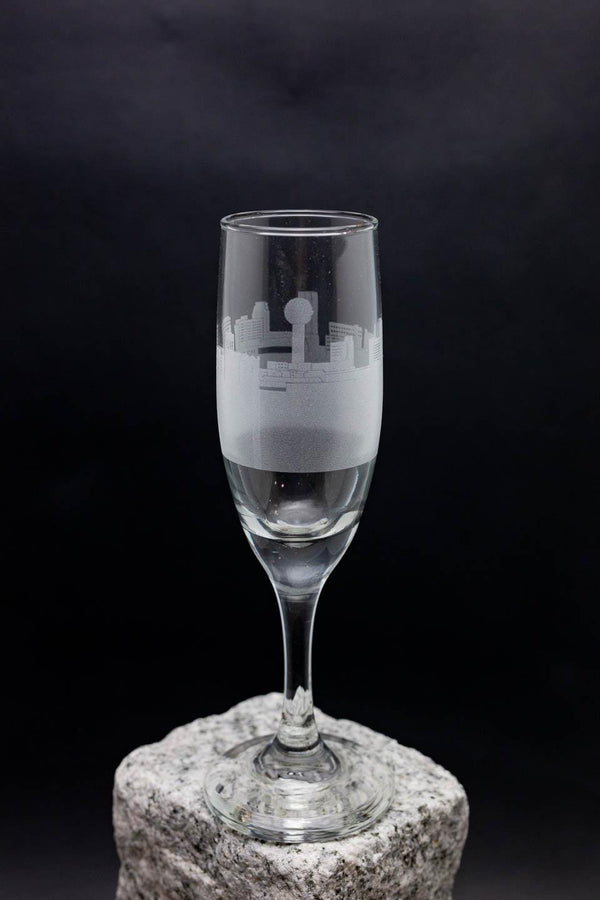 Knoxville Tennessee Skyline Champagne Flute Barware