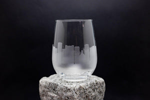 Wellington, New Zealand Skyline Wine Glass Barware