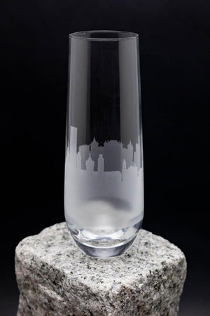 Albany, New York Skyline Stemless Champagne Flute Barware