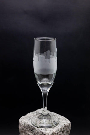 Knoxville Tennessee Skyline Champagne Flute Barware