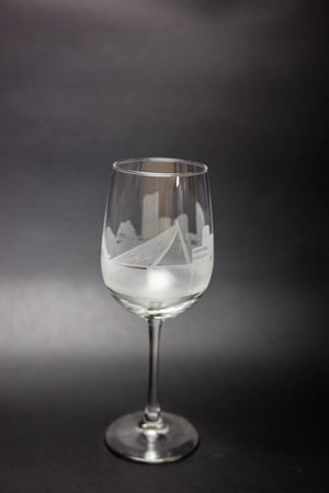 Valencia, Spain Skyline Wine Glass - Urban and Etched