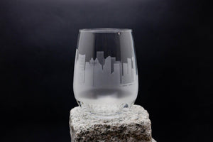 Calgary, Alberta, Canada Skyline Wine Glass Barware