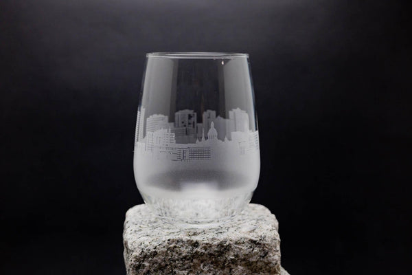 Kingston, Ontario, Canada Skyline Wine Glass Barware