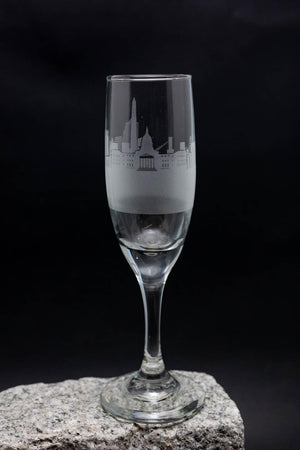 Buenos Aires, Argentina, Skyline Champagne Flute Barware