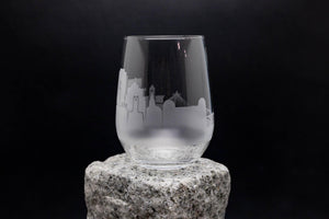 Spokane, Washington Skyline Wine Glass Barware