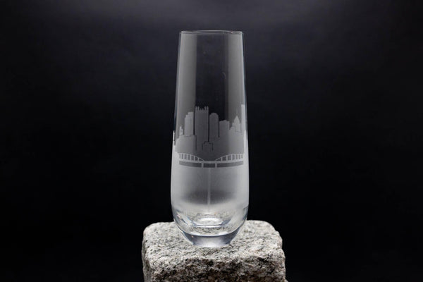 Pittsburgh, Pennsylvania Skyline Stemless Champagne Flute Barware