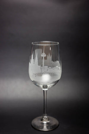 Cologne, Germany Skyline  Wine Glass - Urban and Etched