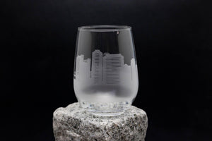 Saskatoon, Saskatchewan, Canada Skyline Wine Glass Barware