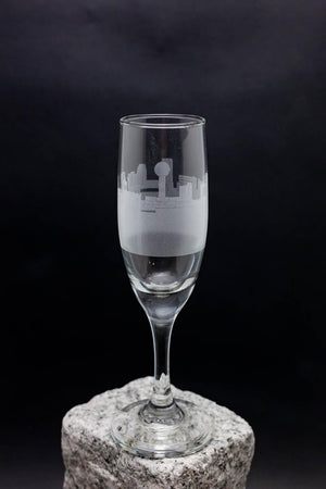 Denver, Colorado Skyline Champagne Flute Barware