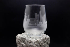 Amman, Jordan Skyline Wine Glass Barware