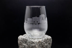 Spokane, Washington Skyline Wine Glass Barware