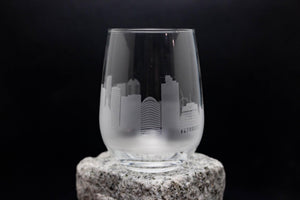 Wellington, New Zealand Skyline Wine Glass Barware