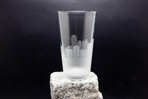 Winston Salem, North Carolina Skyline Pint Glass Barware