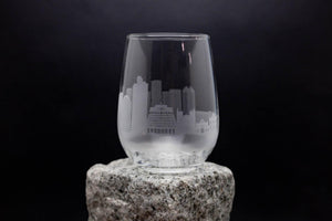 Wellington, New Zealand Skyline Wine Glass Barware