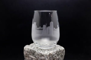 Amman, Jordan Skyline Wine Glass Barware