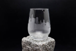 Amman, Jordan Skyline Wine Glass Barware