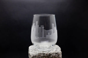 Calgary, Alberta, Canada Skyline Wine Glass Barware