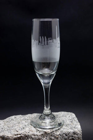 Buenos Aires, Argentina, Skyline Champagne Flute Barware