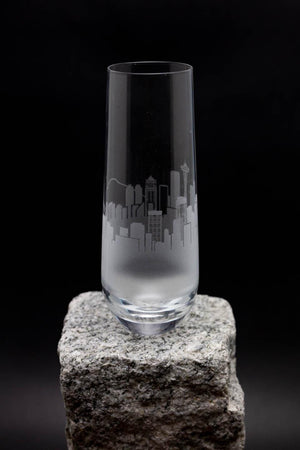 Seattle, Washington Skyline Stemless Champagne Flute Barware