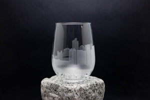 Wellington, New Zealand Skyline Wine Glass Barware