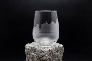 Saskatoon, Saskatchewan, Canada Skyline Wine Glass Barware