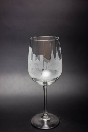 Cologne, Germany Skyline  Wine Glass - Urban and Etched