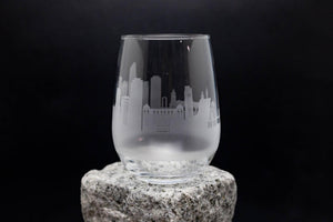 Amman, Jordan Skyline Wine Glass Barware