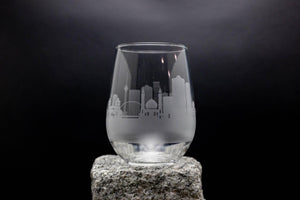 Tehran, Iran Skyline Wine Glass Barware