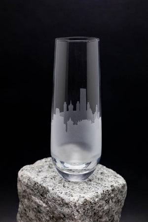 Albany, New York Skyline Stemless Champagne Flute Barware