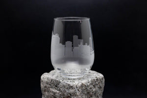 Saskatoon, Saskatchewan, Canada Skyline Wine Glass Barware