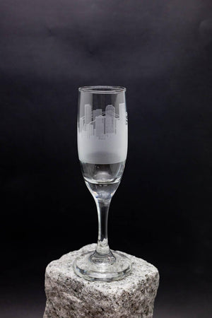 Denver, Colorado Skyline Champagne Flute Barware